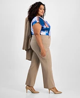 Tahari Asl Plus Size Straight-Leg Cargo Pants