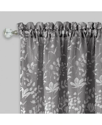 GoodGram Watercolor Lillies & Cherry Blossoms Floral Charlotte Pastel Semi Sheer Single Window Curtain Valance - 57 in. W x 17 L, Blush