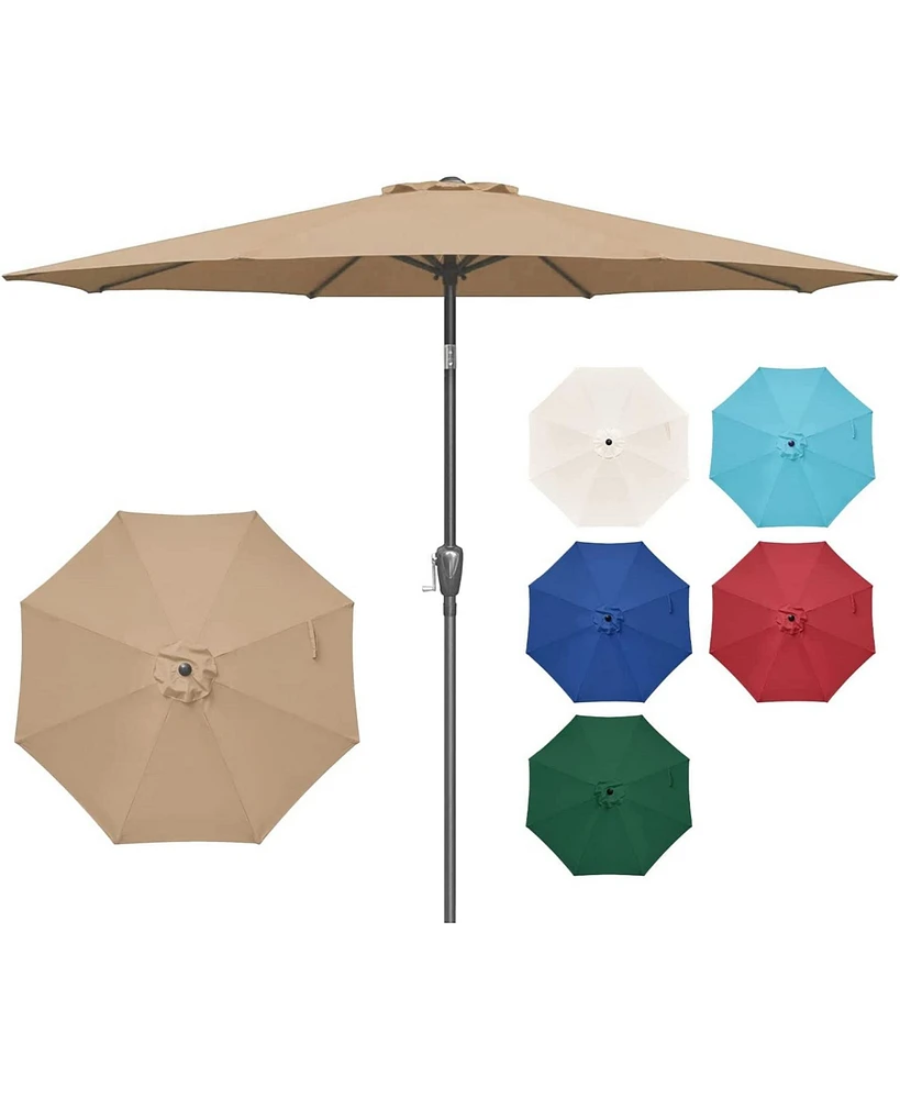 Simplie Fun 9' Tan Patio Umbrella with Tilt/Crank