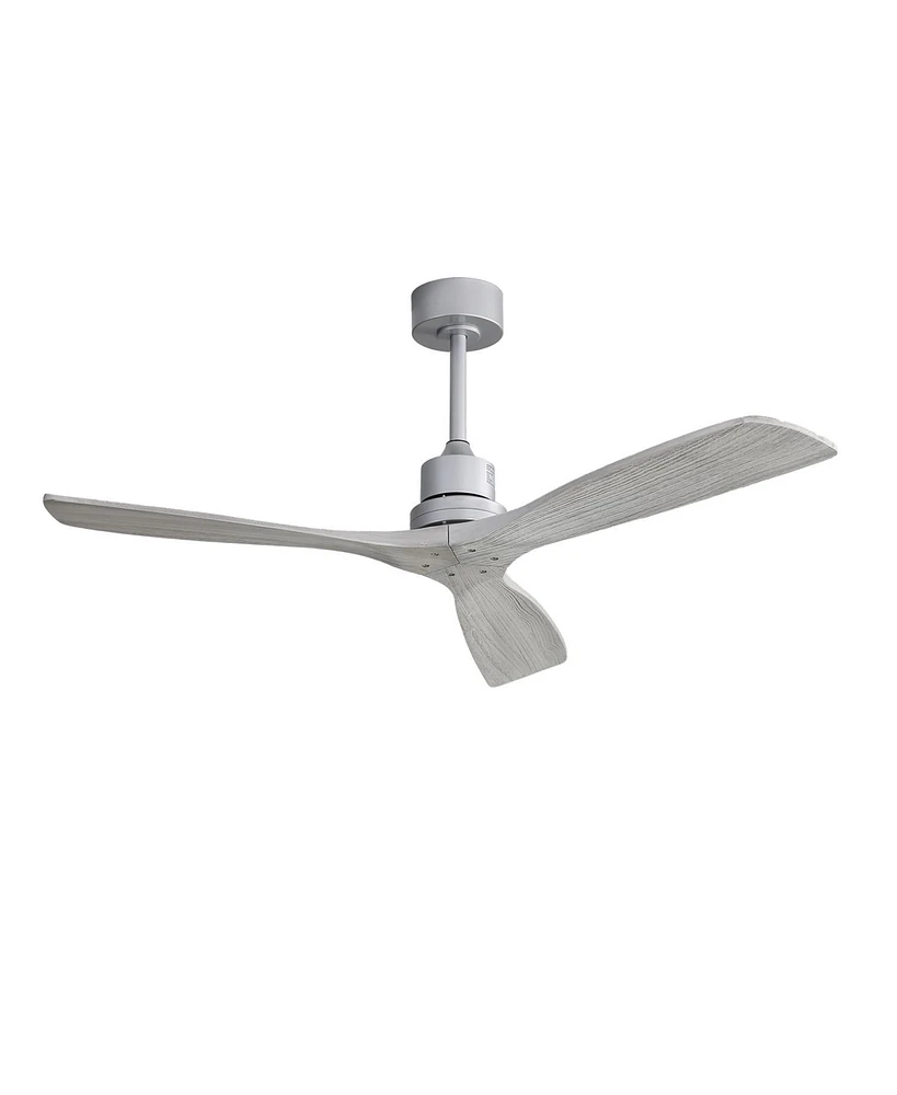 Simplie Fun Indoor 5 2" Ceiling Fan With Remote Control Solid Wood Fan Blade Reversible Dc Motor For Bedroom
