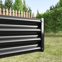 Metal Raised Garden Bed Kit for Flowers, Veggies (7.6x3.7x0.98ft)