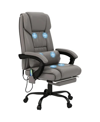 Vinsetto High Back Vibration Massage Office Chair with 6 Points Remote