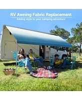 8x14 Ft Rv Awning Replacement Fabric Canopy Camper Trailer Block Uv Outdoor