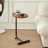 Brown Cshaped Side Table, Small Sofa Table For Living Room