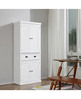 Homcom 72" Kitchen Pantry Storage Cabinet with Drawer, Adjustable Shelves