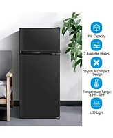 Sugift 2 Doors Cold-rolled Sheet Compact Refrigerator