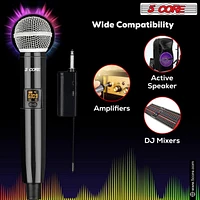 5 Core Wireless Microphone Vhf Professional Dynamic Microphone Handheld Microfonos Portable Inalambricos Cordless Mic System