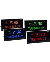 Ivation Digital Clock, 22" Large Led Clock with Date & 6-Level Brightness