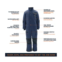 RefrigiWear Big & Tall Men s 54 Gold Insulated Coveralls, -50°F (-46°C)