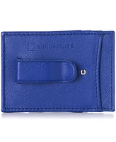 Alpine Swiss Men's Money Clip Thin Front Pocket Wallet Genuine Leather Card Case