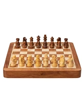 We Games Travel Magnetic Wood Folding Chess Set