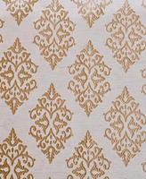 Superior Modern Venetian Damask Jacquard 2-Piece Curtain Panels with Rod Pocket, 26" X 63"