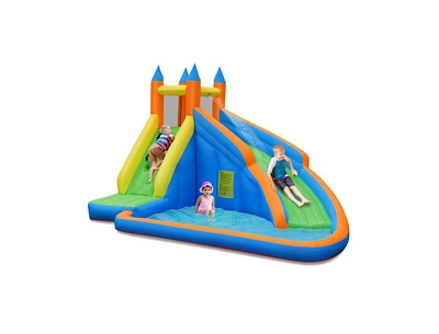 Slickblue Inflatable Mighty Bounce House Jumper with Water Slide without Blower