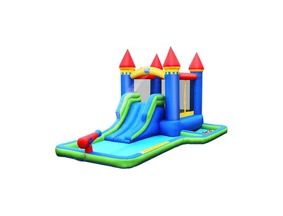 Slickblue Kids Inflatable Bounce House Water Slide without Blower