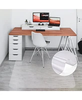 Yescom Rectangle Pvc Floor Mat Protector for Hard Wood Office Desk Chair 60"x46" 2 Pack