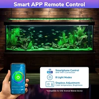 AquaBasik Yescom Led Aquarium Light 22 inch to 30 App Wifi Control Fish Tank Full Spectrum with Extendable Brackets Timer For Freshwater Pl