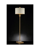 Streamdale Furniture 63.25-Inch Perspicio Solid Crystal Orb Gold Column Floor Lamp