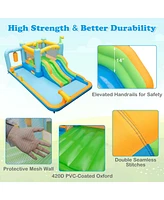 Costway Inflatable Water Slide Giant Kids Bounce House Park Splash Pool with 680W Blower
