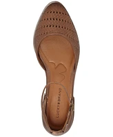 Lucky Brand Women's Maliya Crochet Woven Two-Piece Ankle-Strap Block-Heel Pumps