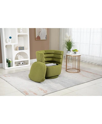 Simplie Fun Swivel Barrel Chairs for Home and Office