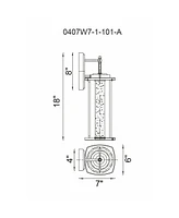 Cwi Lighting 18" Metal Greenwood Led Outdoor Wall Lantern