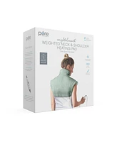 Pure Enrichment WeightedWarmth Weighted Neck and Shoulder Heating Pad - 5.5 lbs, 4 Heat Settings, Bpa-Free Beads, and Soft Micromink