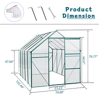 Polycarbonate Greenhouse with Raised Base and Anchor