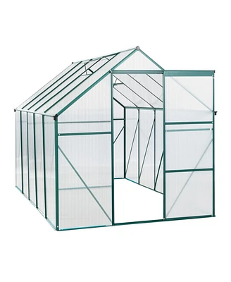 Simplie Fun Polycarbonate Greenhouse with Raised Base and Anchor