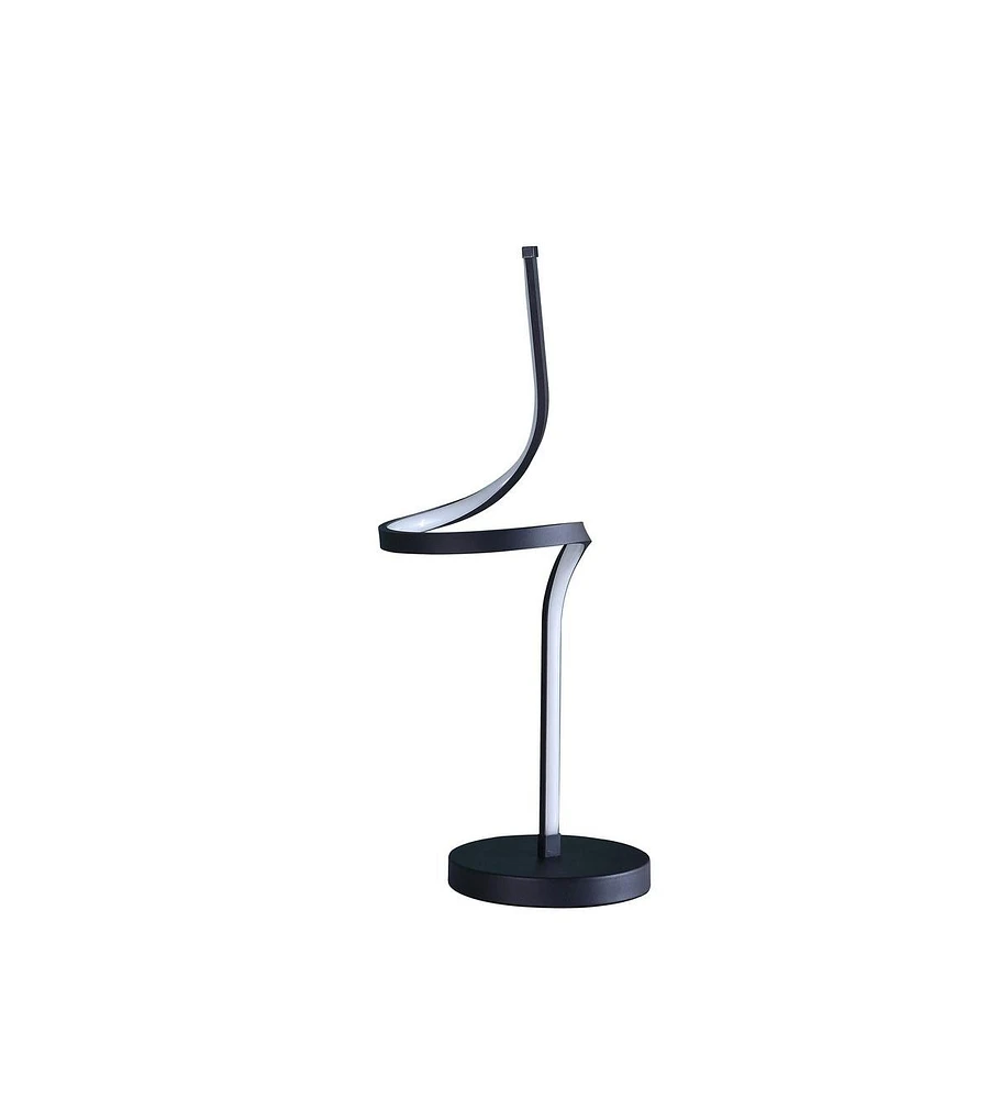 Simplie Fun 22" In Led Apollo Spiral Curved Tube Modern Table Lamp