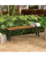 Slickblue Folding Picnic Bench Set Rectangular Acacia Wood Dining Camping Bbq Benches