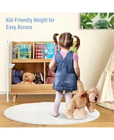 5-Cube Kids Bookshelf and Toy Organizer with Anti-Tipping Kits for Safe Efficient Storage