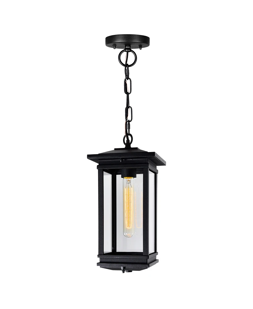 Cwi Lighting 15" Metal Oakwood 1 Light Outdoor Pendant