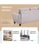 Streamdale Furniture Modern Living Room Sofa Set Linen Upholstered Couch Furniture For Home Or Office