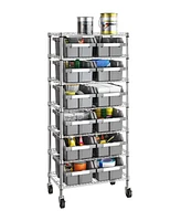 Seville Classics 7-Tier Nsf 12 Bin Rack System, Nsf Certified