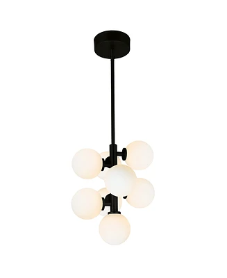 Cwi Lighting 14" Metal Arya 8 Light Pendant