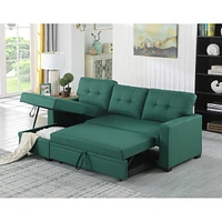 Streamdale Furniture Upholstered Pull Out Sectional Sofa With Chaise