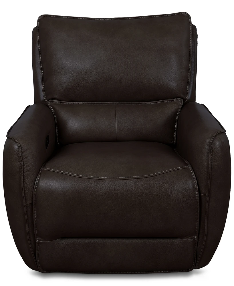 Derban 40" Leather Zero Gravity Recliner, Created for Macy's