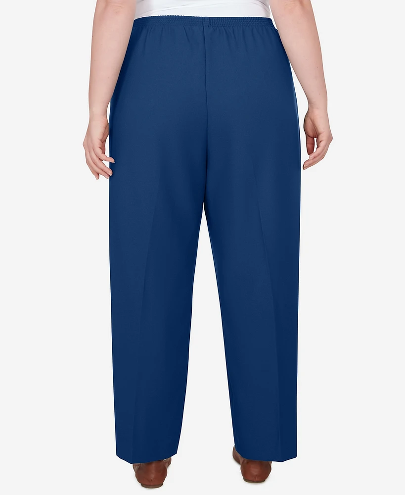 Alfred Dunner Plus Classic Accord Elastic Waist Short Length Pant