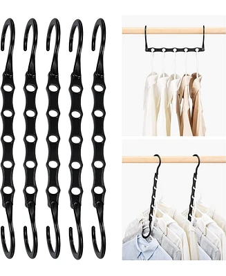 House Day 15 Inch Plastic Hangers Space Saving Organizers Black