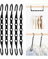 House Day 15 Inch Plastic Hangers Space Saving Organizers Black