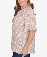 Ruby Rd. Plus Size Printed Rayon Gauze Top