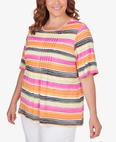 Ruby Rd. Plus Paint Stripe Top