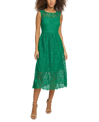 kensie Women's Lace Midi Dress