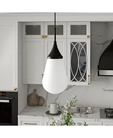 Hudson & Canal Ambrose 8.63" Wide Pendant with Glass Shade