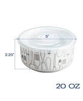 Bia Cordon Bleu Porcelain 20 & 30 oz. Cutlery Storage Jars with Lids, Set of 4