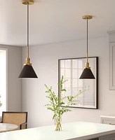 Hudson & Canal Zeno 8.5" Wide Pendant with Metal Shade