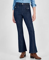 Tommy Hilfiger Women's Seamed Flare-Leg Denim Jeans