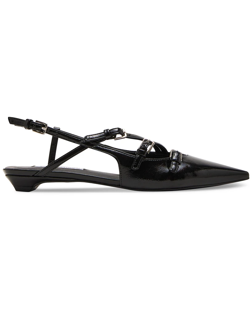 Steve Madden Women's Peony Strappy Pointed-Toe Slingback Flats