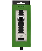 kate spade new york Women's Black Silicone Scallop Apple Watch Strap