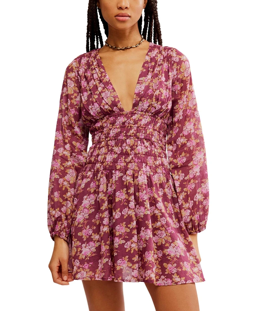 Free People Women's Keep You Smocked Mini Dress